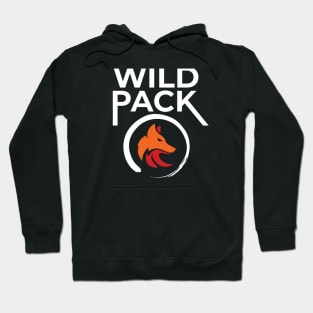 Wild Pack Sports logo color with white Hoodie